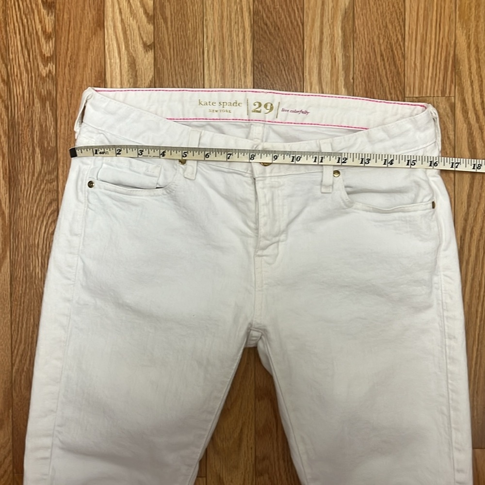 KATE SPADE WHITE SLIM JEANS BROOME STREET SIZE 29 - Picture 6 of 8